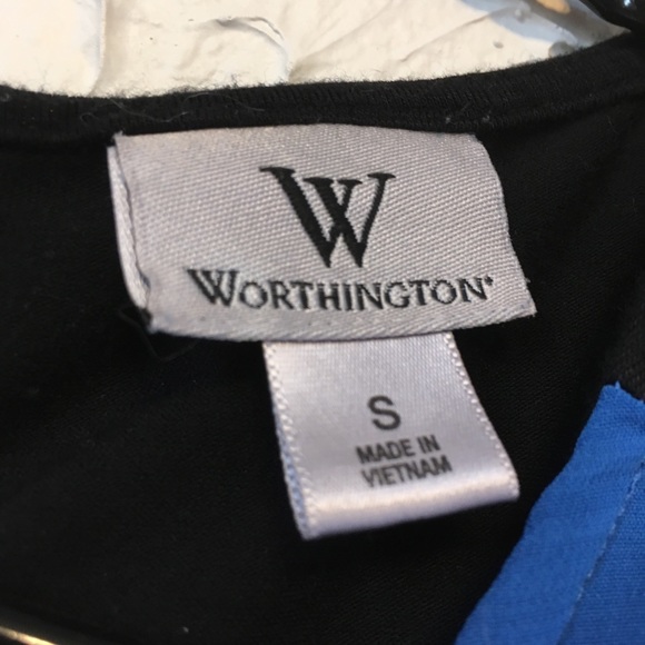 Small Blue Worthington Blouse with Ruffle - Picture 5 of 7